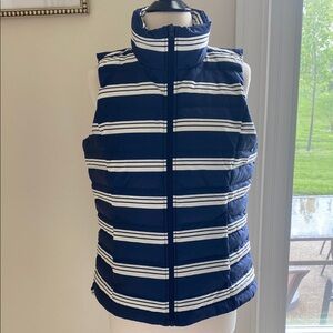 • Lands End Striped Vest •